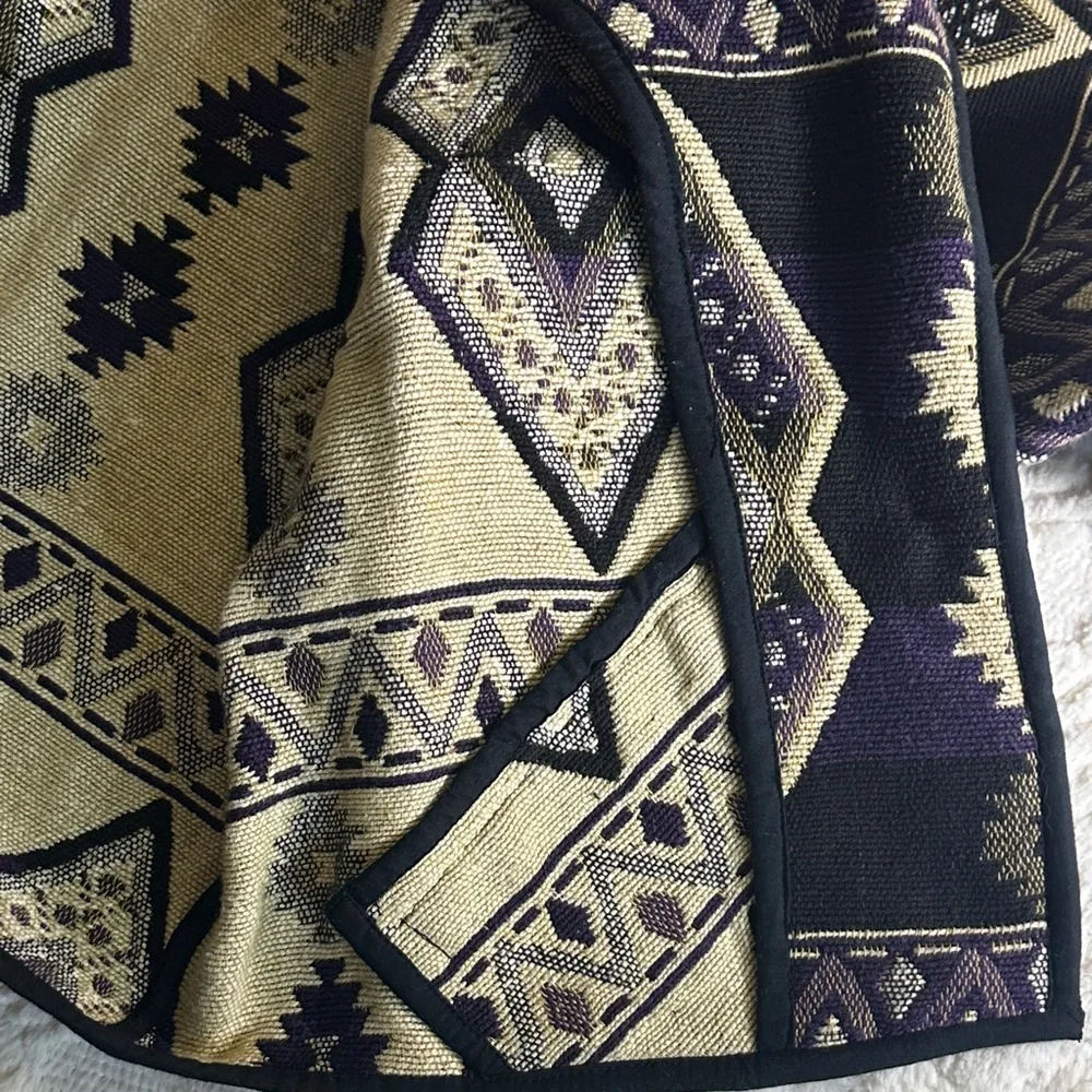 Vintage Linda Leez Wearable Art southwestern Patterned Jacket Sz L - Picture 12 of 15